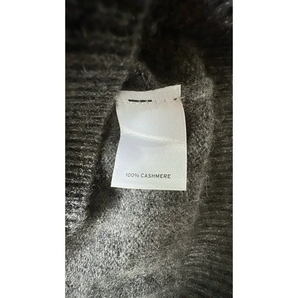 Halogen 100% Cashmere Sweater Women's Small V-Neck Heathered Gray - Picture 10 of 11